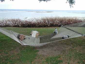 John in a hammock